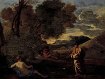 N.Poussin, Numa Pompilius und Egeria by klassik art