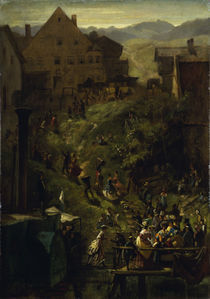 Spitzweg/Ankunft in Seeshaupt/um 1875 by klassik art