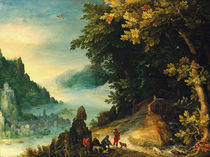 J.Brueghel d.Ae., Weite  Flusslandschaft by klassik art