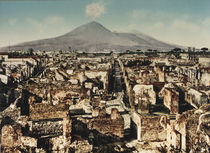 Pompeji, Blick ueber Ausgrabungen / 1900 by klassik art