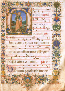 Notenhandschrift mit Initiale / 15.Jh. by klassik art