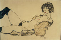 Egon Schiele, Liegender Frauenakt by klassik art