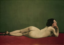 F.Vallotton,Liegender Akt auf rotem Tepp by klassik art
