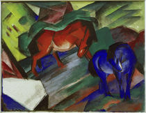 Franz Marc, Rotes und blaues Pferd by klassik art