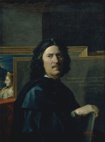 Nicolas Poussin, Selbstbildnis by klassik art