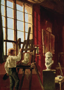 M.Klinger, Selbstbildnis im Atelier by klassik art