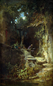 C.Spitzweg, Lesender Klausner von klassik art