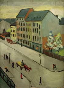 A.Macke, Unsere Strasse in Grau von klassik art