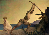 F.Valotton, Perseus den Drachen toetend by klassik art