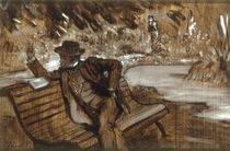 J.Tissot, Selbstbildnis lesend by klassik art