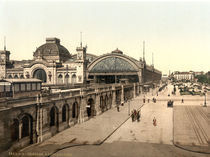 Dresden, Hauptbahnhof / Photochrom by klassik art