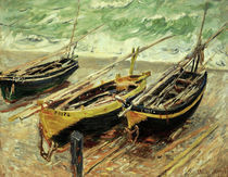 Claude Monet, Drei Fischerboote by klassik art