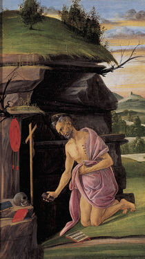 Botticelli, Hieronymus in der Wueste von klassik art