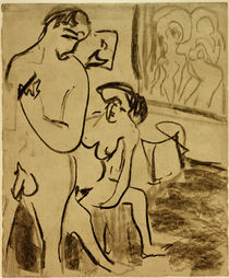 E.L.Kirchner, Paar im Atelier by klassik art