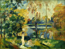 A.Renoir, Landschaft mit Badenden von klassik art