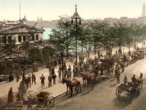 Hamburg, Jungfernstieg / Photochrom von klassik art