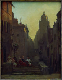 C.Spitzweg, Plauderstuendchen vor St.Ap. by klassik art