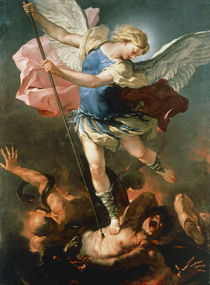 Luca Giordano, Erzengel Michael von klassik art