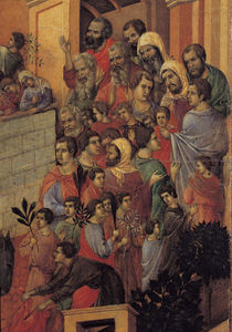 Duccio, Einzug in Jerusalem, Ausschnitt by klassik art