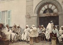 Kaffeehaus in Algier / Photochrom von klassik art