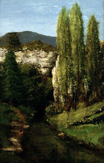 G.Courbet, Die Loue im Juragestein by klassik art