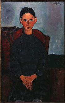 A.Modigliani, Maedchen mit schw.Schuerze by klassik art