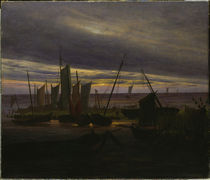 C.D.Friedrich, Schiffe im Hafen am Abend by klassik art