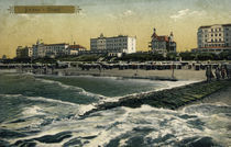 Borkum, Strand / Postkarte (Photochrom) by klassik art