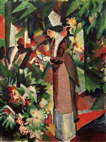 A.Macke, Spaziergang in Blumen by klassik art