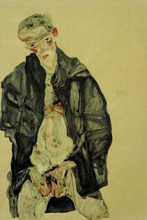 Egon Schiele, Selbstbildnis, Halbakt by klassik art