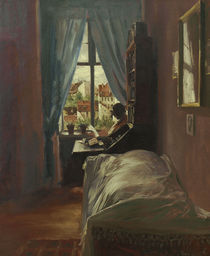 A.v.Menzel, Schlafzimmer des Kuenstlers by klassik art