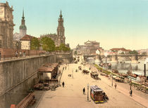 Dresden, Bruehlsche Terrasse / Photochrom by klassik art