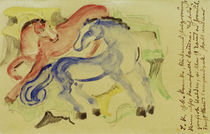 Franz Marc, Rotes und blaues Pferd von klassik art