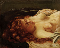 G.Courbet, Schlafende rothaarige Frau von klassik art