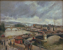 C.Pissarro, Grosse Bruecke, Rouen, Regen von klassik art