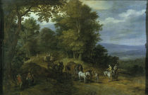 Jan Bruegel d.Ae./ Belebter Fahrweg/1610 by klassik art