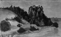 Albrecht Duerer, Schlossruine auf Felsen by klassik art