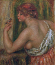 A.Renoir, Frau mit Voegelchen von klassik art