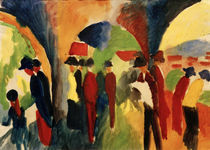 A.Macke, Spaziergaenger von klassik art