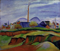 August Macke, Landschaft mit Fabrik by klassik art