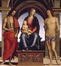 Perugino, Maria mit Kind u. Heiligen von klassik art