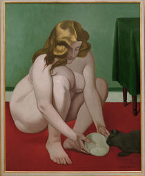 F.Vallotton, Frau mit Katze by klassik art