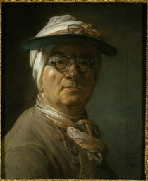 J.B.S.Chardin, Selbstbild.m.Augenschirm von klassik art