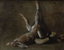 J.B.S.Chardin, Toter Hase mit Jagdtasche by klassik art