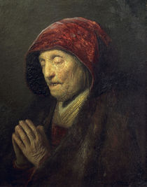 Rembrandt, Betende alte Frau von klassik art