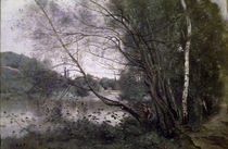 C.Corot, Teich mit sich neigendem Baum von klassik art