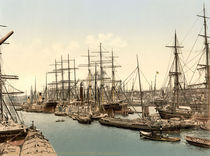 Hamburg, Hafen mit Segelschiffen /Photo. von klassik art