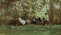 Ilja Repin, Auf einer Rasenbank by klassik art
