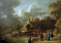 D.Teniers d.J., Landschaft mit Burg und by klassik art