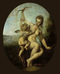 Antoine Watteau, Venus entwaffnet Amor by klassik art